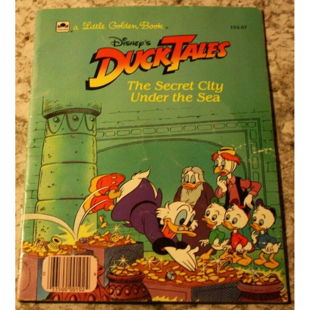 3/$15 Disney DuckTales The Secret City Under The Sea A Golden Book P Newman 1988